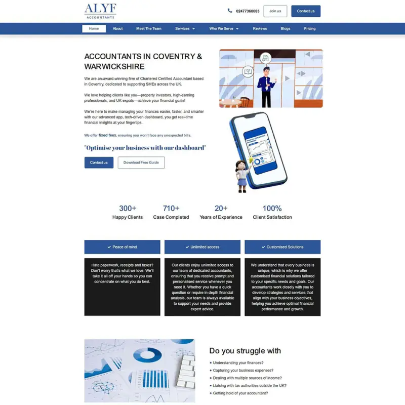 Alyf Accounts website design by Shamim Khan