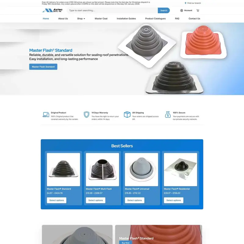 Aztec Master Flash website design by Shamim Khan