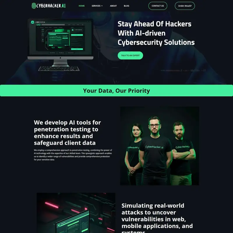 Cyber Hacker website design by Shamim Khan