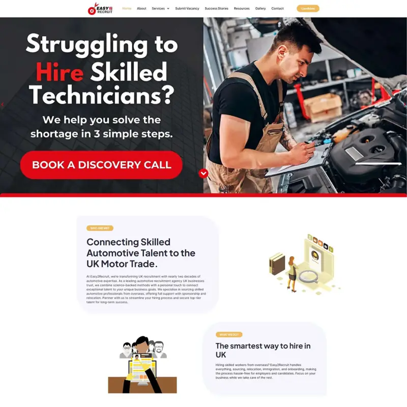 Easy 2 Recruit website design by Shamim Khan