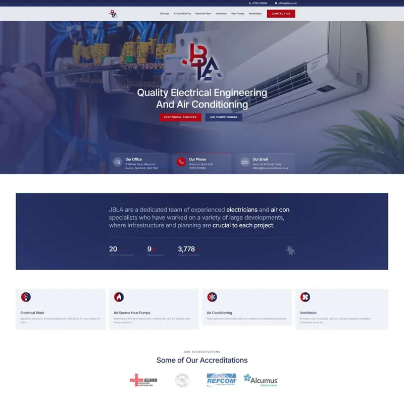 JBLA website design by Shamim Khan
