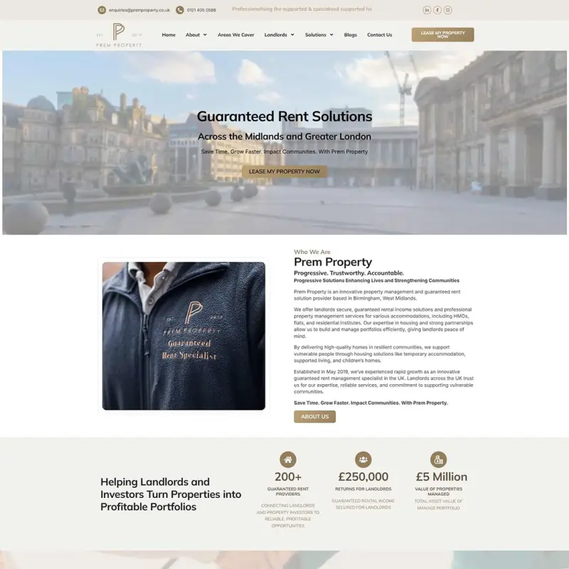 Prem Property website design by Shamim Khan