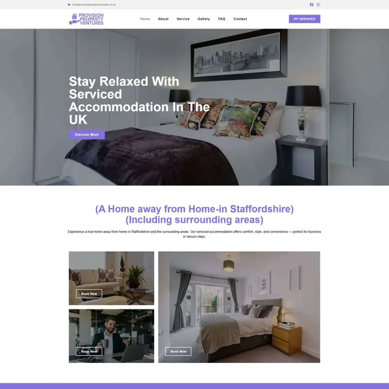 Provision Property website design by Shamim Khan